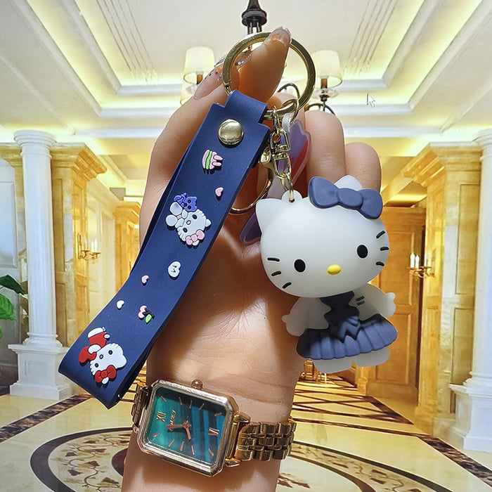 Wholesale  Cat Keychain   Cartoon  key chain Bag Car Key Pendant Couple  Small Gift