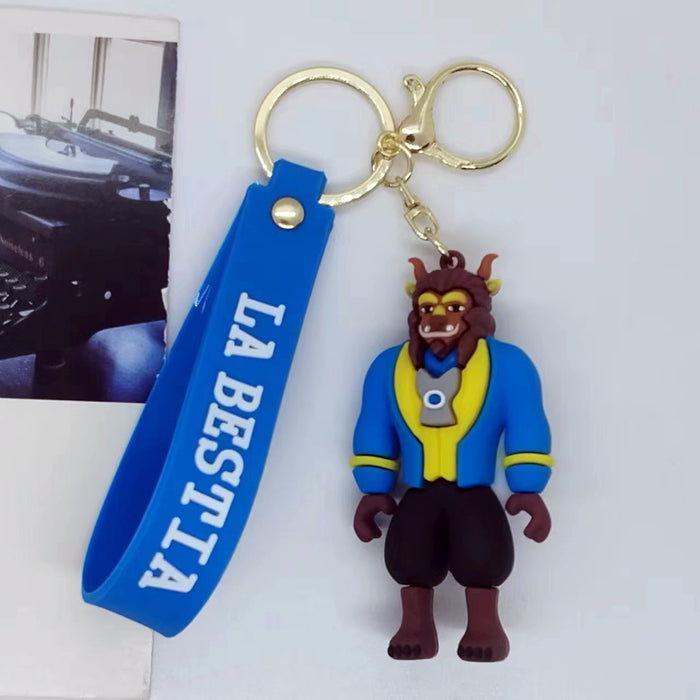 Wholesale Cartoon Princess and the Beast Keychain Pendant Bag Car Keychain Accessories