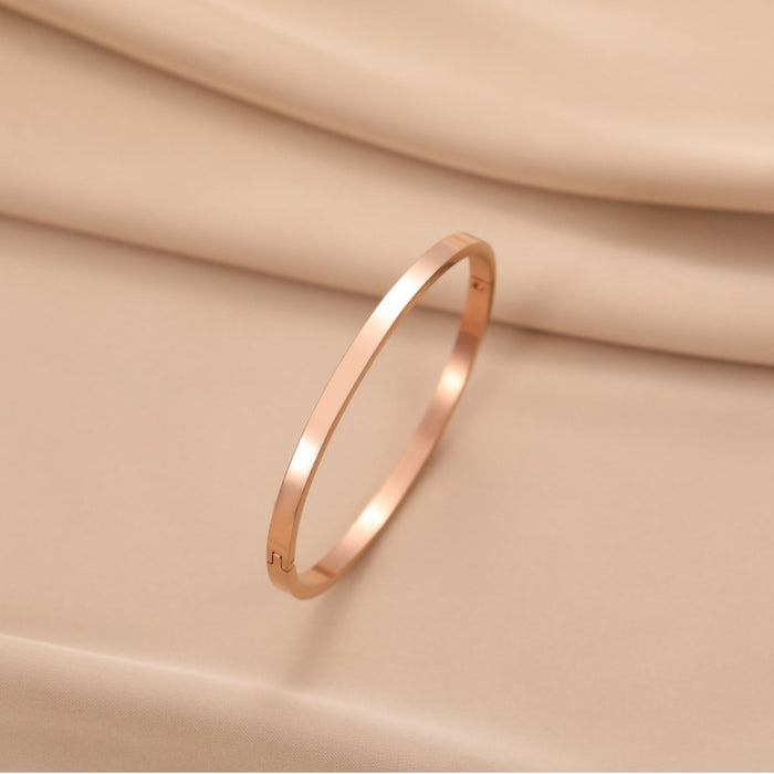 Wholesale Titanium steel bracelet, stainless steel bracelet, smooth surface, plain circle, couple's bracelet chain, trendy