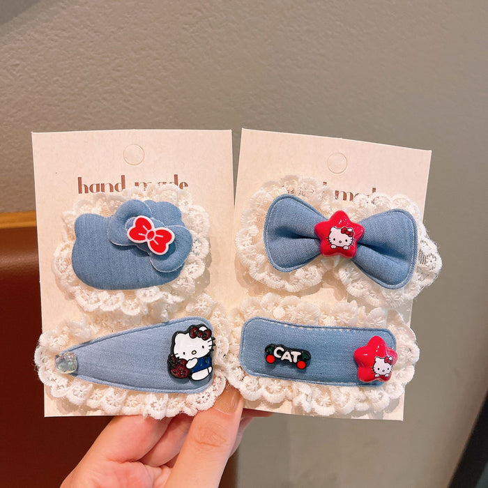 Wholesale Children' s cat denim hair clip