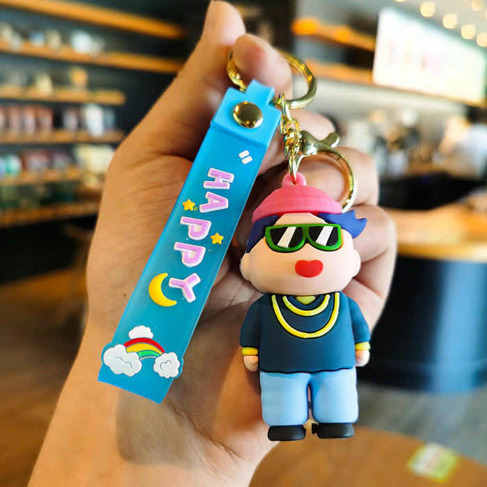 Wholesale Rubber Cartoon Doll Keychain JDC-KC-Tingm185