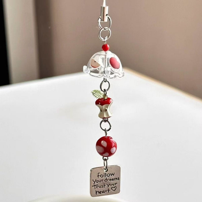 Wholesale apple wind chime phone case pendant bracelet beads pendant accessories