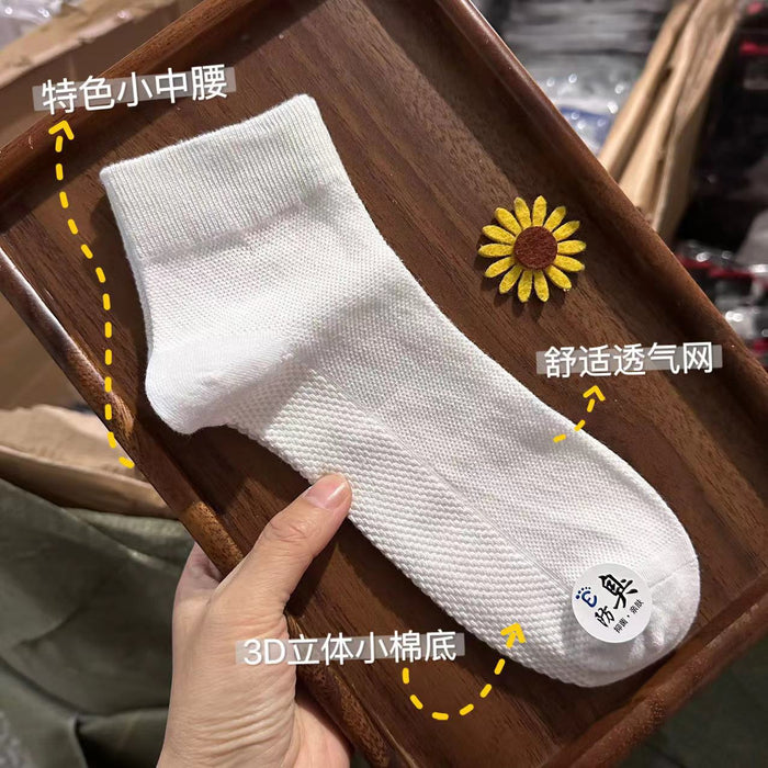 Wholesale Thin breathable mid tube socks, anti odor and sweat absorbing sports socks, classic sports socks