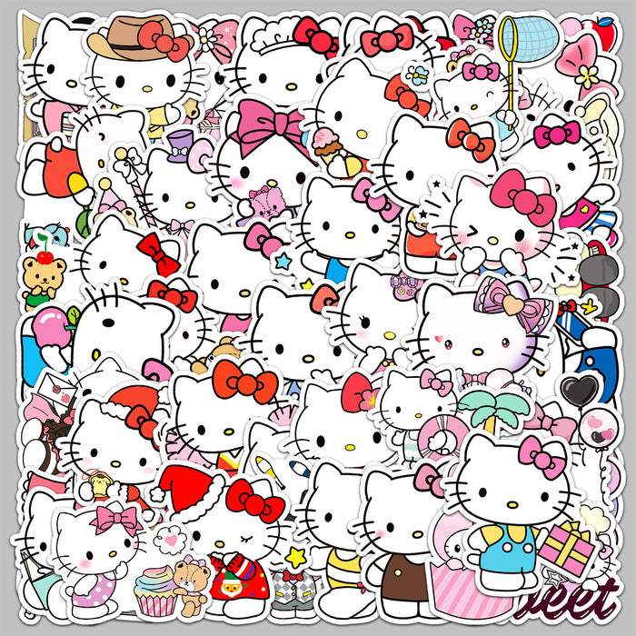 Wholesale 50pcs Cat Stickers Waterproof Decorative Stickers