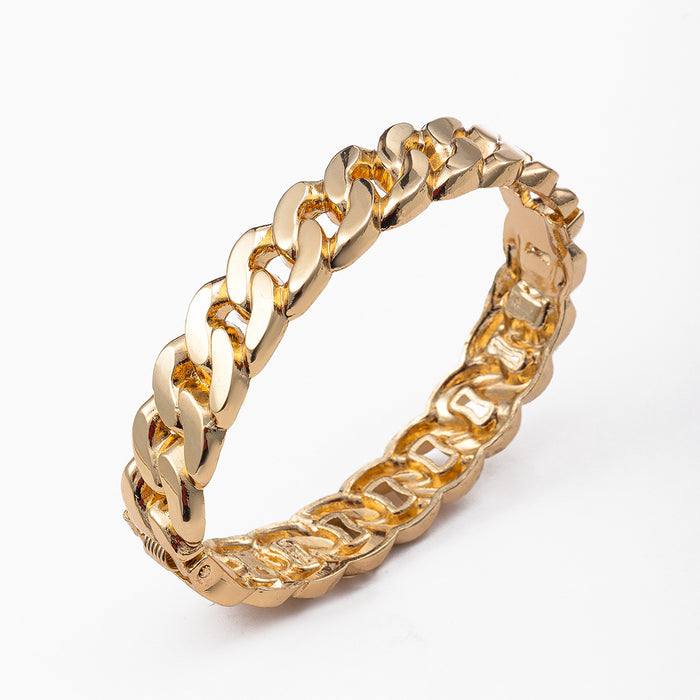 Wholesale Jewelry Fashion Fried Dough Twists Open Bracelet Simple Irregular Round Alloy Bracelet