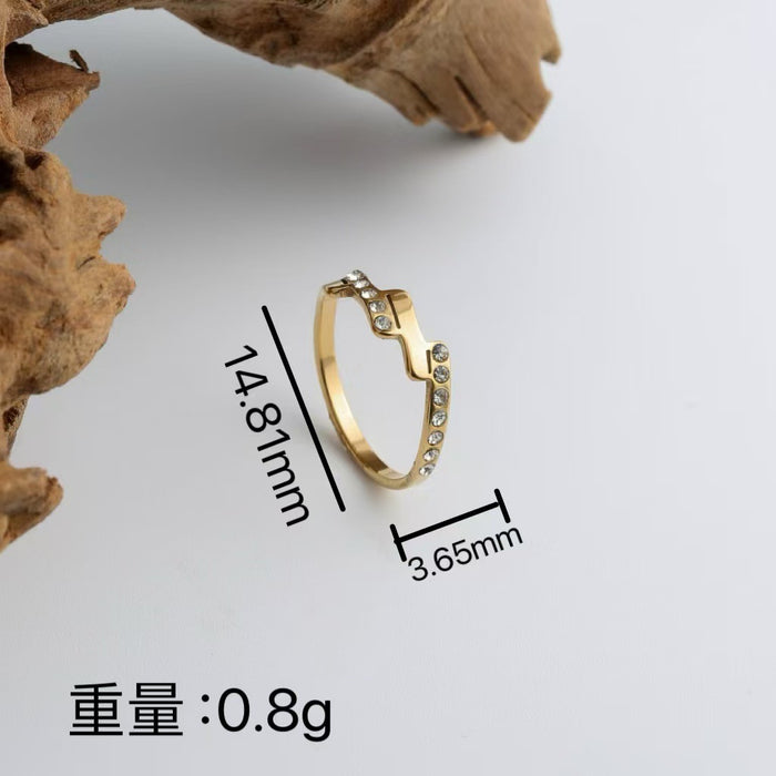 Wholesale ring jewelry titanium steel ring color retention gold plating women's ring