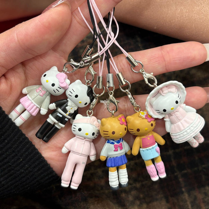 Wholesale Cartoon Long-Legged Cat Keychain Charm