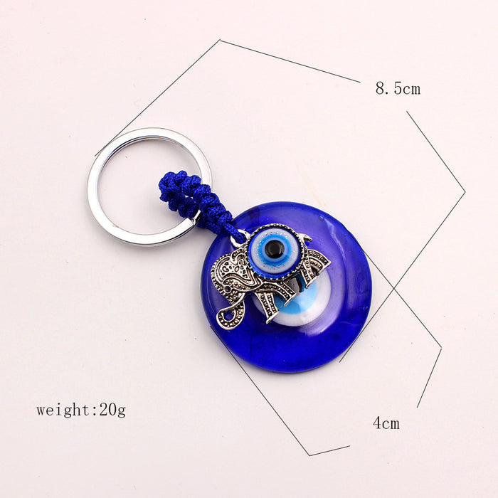 Wholesale Blue Eye Pendant Keychain Pendant with Diamond Set Slant Eyes Devil's Eye