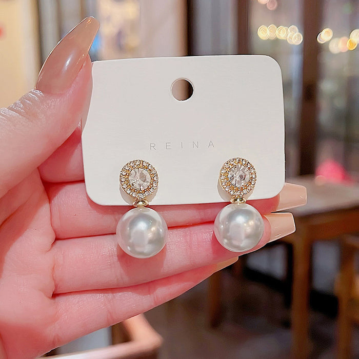 Wholesale Zircon Pearl Earrings