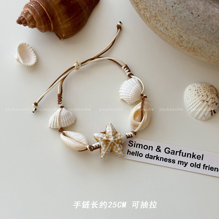 Wholesale Shell Starfish Beaded Bracelet Seaside Accessible Luxury Versatile Bracelet