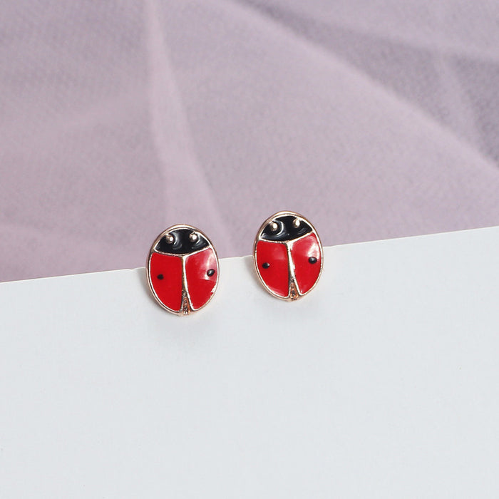 Wholesale Oil Drop Cartoon Animal Alloy Earrings JDC-ES-MDD102