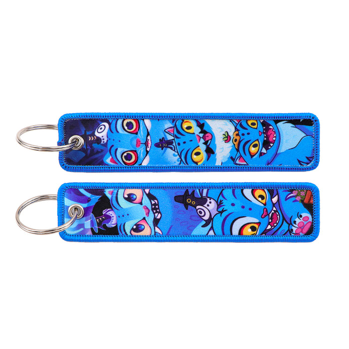 Wholesale Cartoon Anime K-POP Woven Keychain Bag Pendant Fabric Keychain