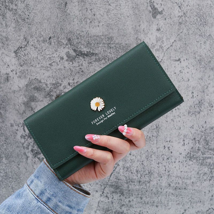 Wholesale Pink PU Women' s Long Folding Wallet with Card Holder - Everyday Resale MOQ≥3