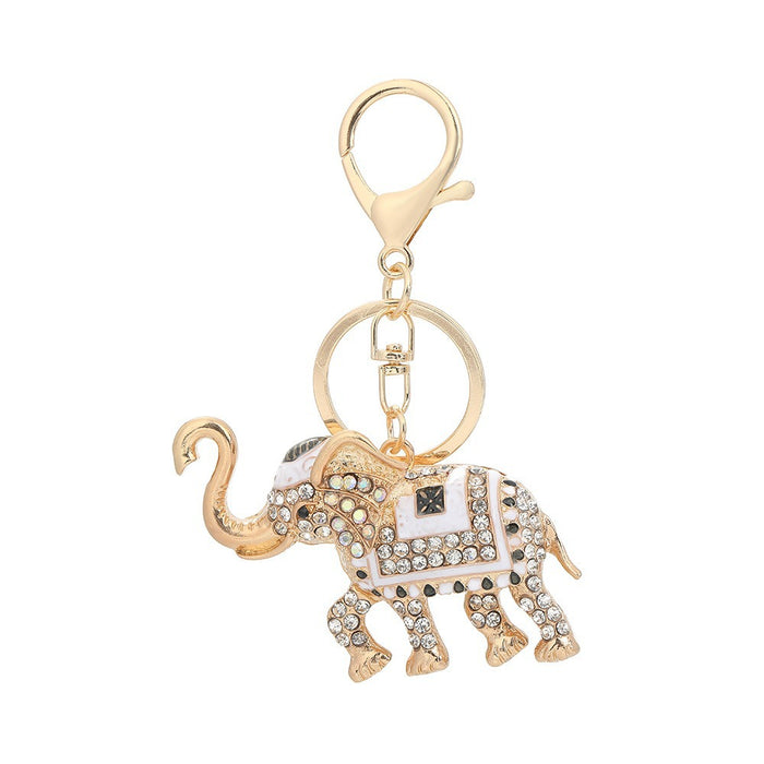 Wholesale Elephant Rhinestone Keychain Decorative Fashion Accessory