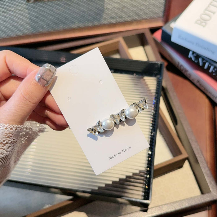 Wholesale Flash Diamond Pearl Butterfly Duckbill Clip