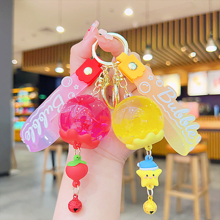 Wholesale of Oil Flowing Sand Liquid Acrylic Keychains (S) JDC-KC-YDao080