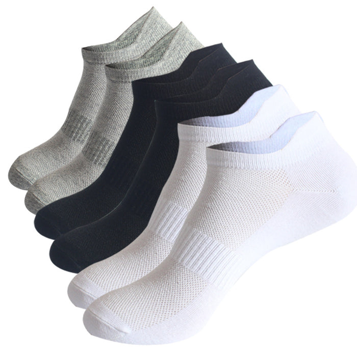 Wholesale 3 pairs of packaging thin socks, mesh socks, sports socks, breathable and sweat absorbing cotton socks