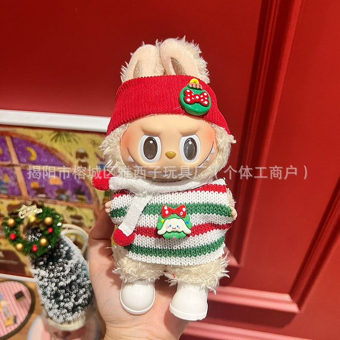 Wholesale Plush doll sweater with pendant and Christmas doll clothes