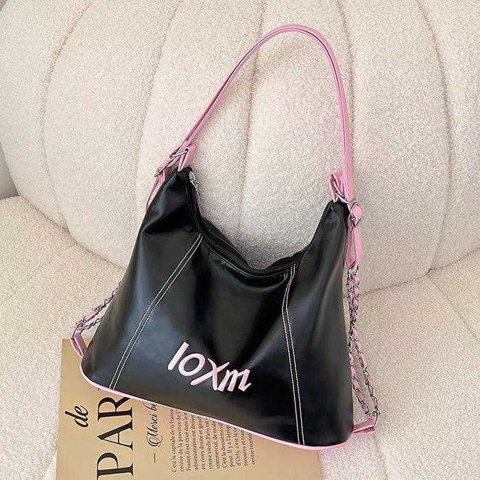 Wholesale Backpack niche design contrasting color commuting tote bag crossbody bag