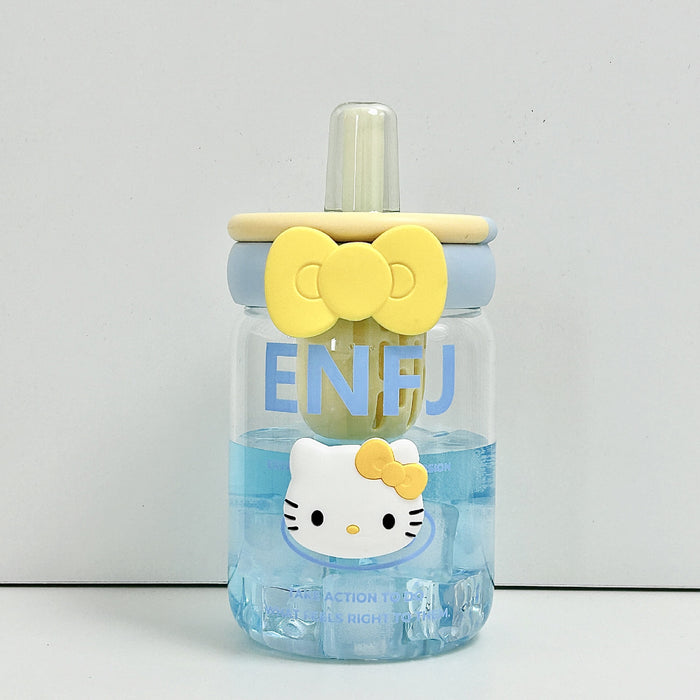 Wholesale Glass Sippy Cup with Straw Cartoon Design Ideal for Office Tea and Coffee