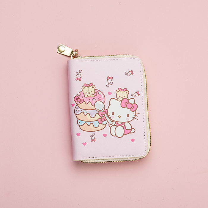 Wholesale Cute Cartoon Mini Zipper Short Wallet for Female Students