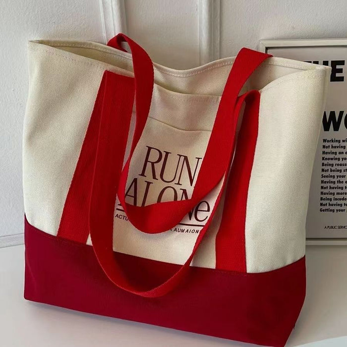 Wholesale Large-capacity canvas shoulder bag/ commuter tote bag