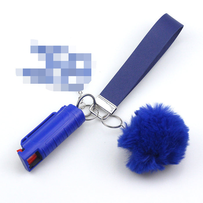 Wholesale Hair Ball PU Leather Bracelet Keychain JDC-KC-TouMS066