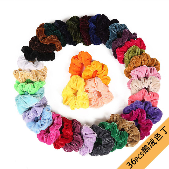 Wholesale 30pcsThick Velvet Hair Scrunchies JDC-HS-Heqin006