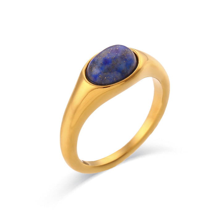 Wholesale Personalized Oil-Drip Ring Stainless Steel Plated with Gold Peach Heart Flower