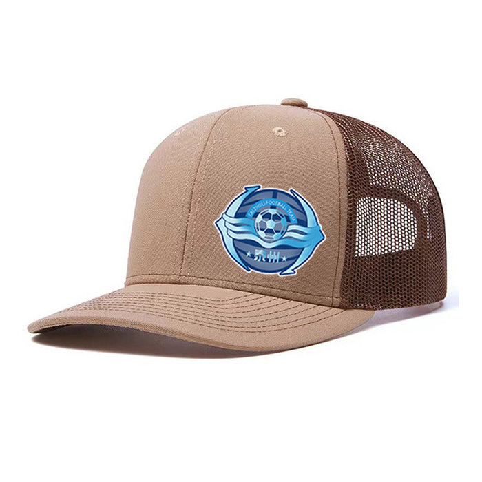 Wholesale football logo hat adult sports leisure mesh hat summer sun protection breathable