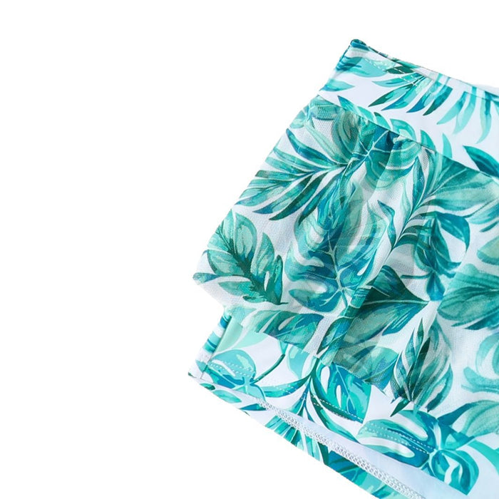 Wholesale New children's split swimsuit with suspender, gauze skirt, flat angle pants, fake two-piece swimsuit