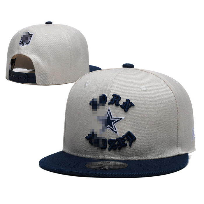 Wholesale Football Team Hat  Embroidered Flat-Brimmed Hat Outdoor Sun Protection Visor