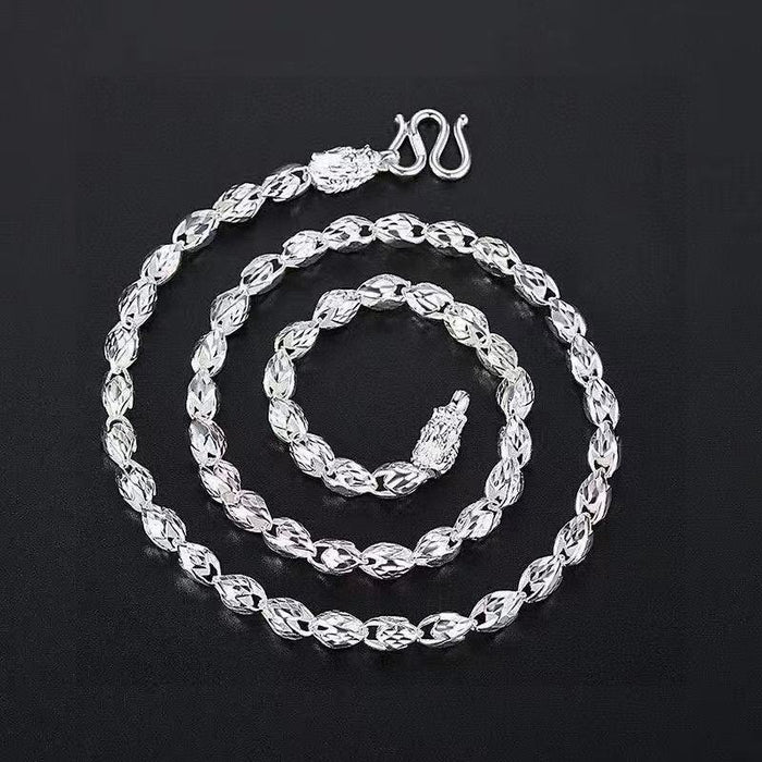 Wholesale Sterling Silver Hip-Hop Necklace Thick Horsewhip Chain