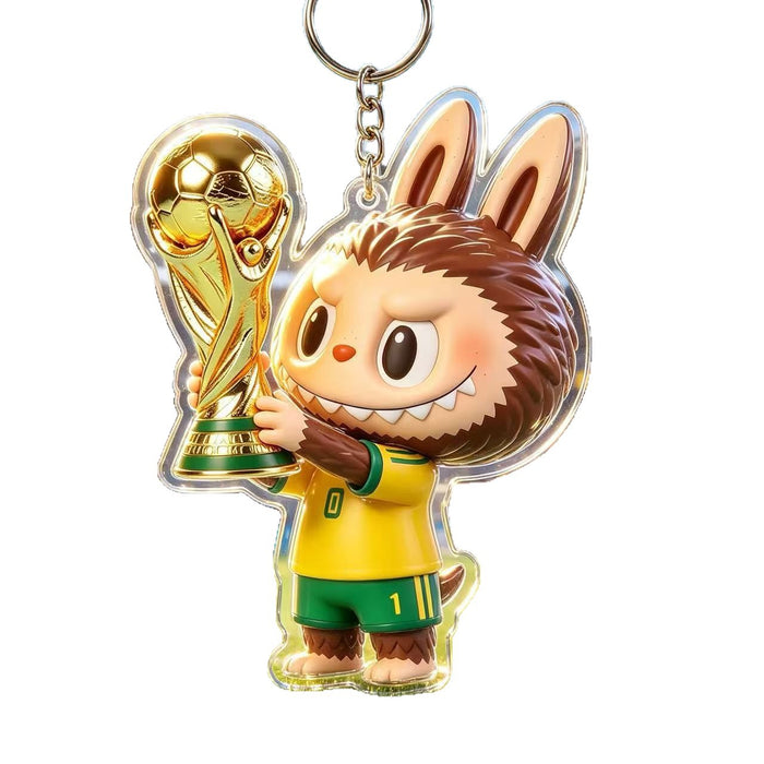 Wholesale World Cup Trendy Theme Acrylic Keychain Soccer Jersey Cartoon Design MOQ≥2