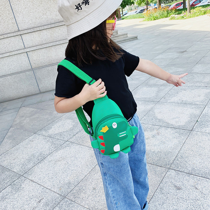 Wholesale Cartoon children's bag dinosaur children's chest bag cute girl backpack boy baby diagonal bag