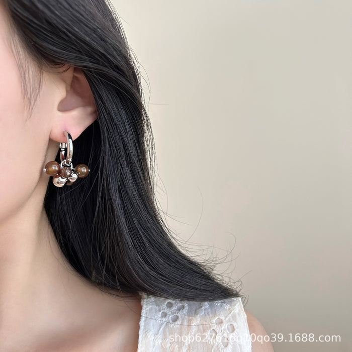 Wholesale Natural stone earrings for women, niche high-end earrings, light luxury earrings, ear rings, ear buckles, accessories