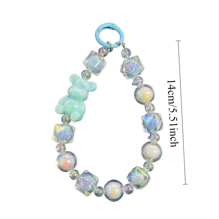 Wholesale Beaded mobile phone chain ornament, key phone case hanging rope, key chain pendant