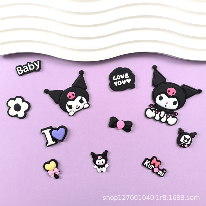 Wholesale DIY kit accessories PVC soft rubber phone case slippers shoe buckle decoration cup patch