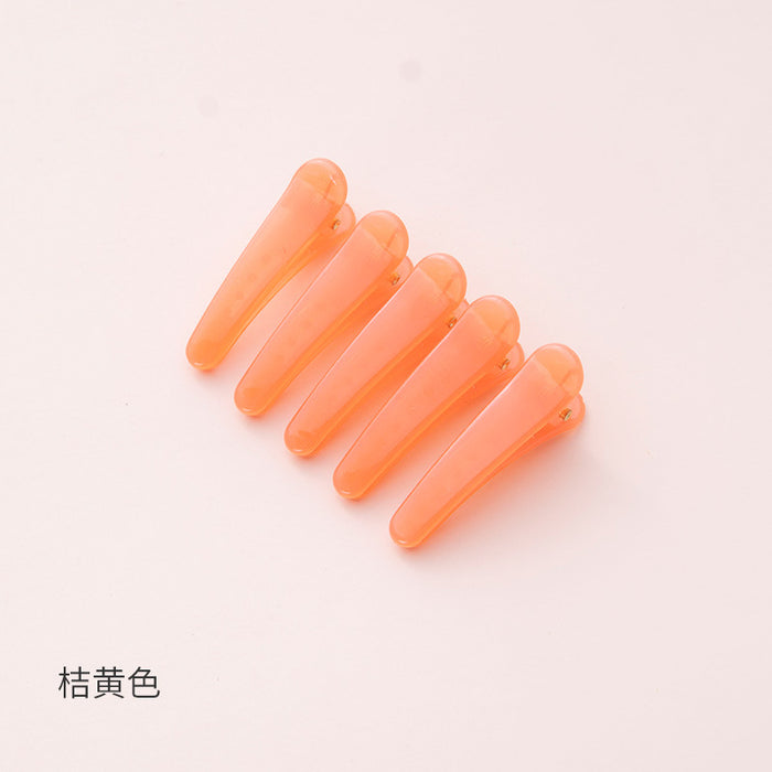 Wholesale  color  clip jelly color hair clip color translucent small clip 3.5cm plastic hair clip Accessories