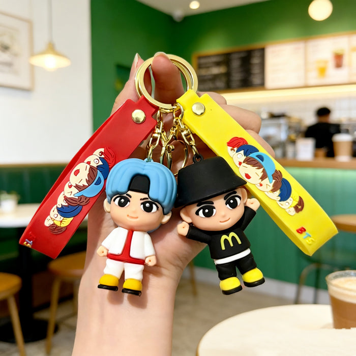 Wholesale Soft Rubber 3D Doll Keychain Backpack Pendant Trendy Decorative Accessory Gift