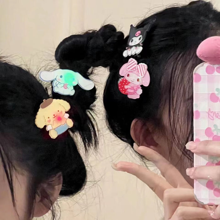 Wholesale Luminous Children Cartoon Resin Hairpin JDC-HC-Qinwen003