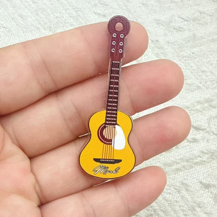 Wholesale 10 PCS Colorful acrylic guitar accessory charms