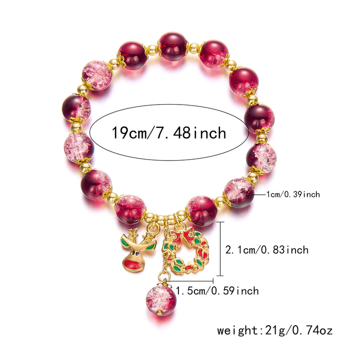 Wholesale Cartoon Christmas Beaded Bracelet