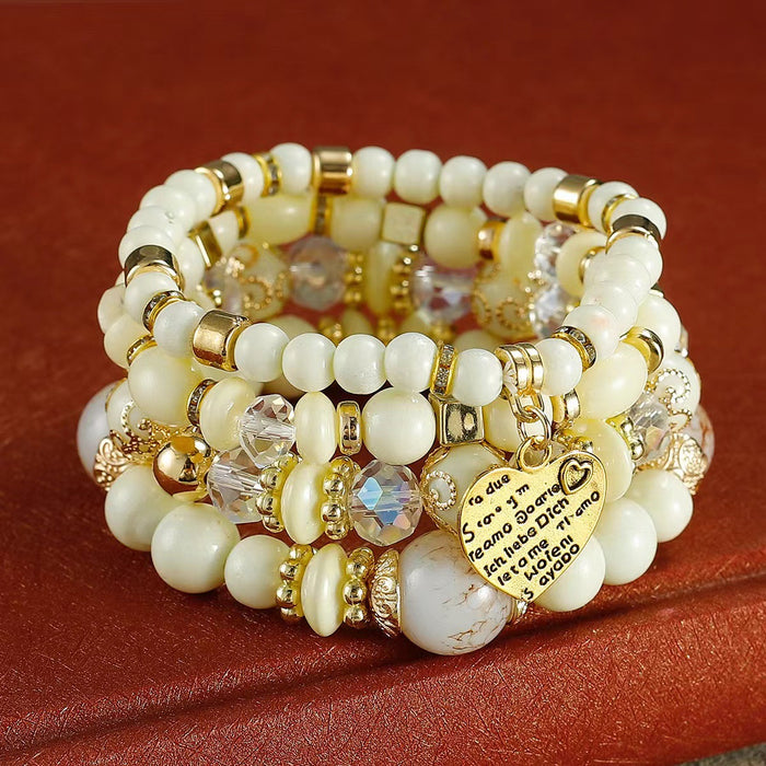Wholesale  Bohemian Style Multi-layer Wooden Beads Beaded Bracelet