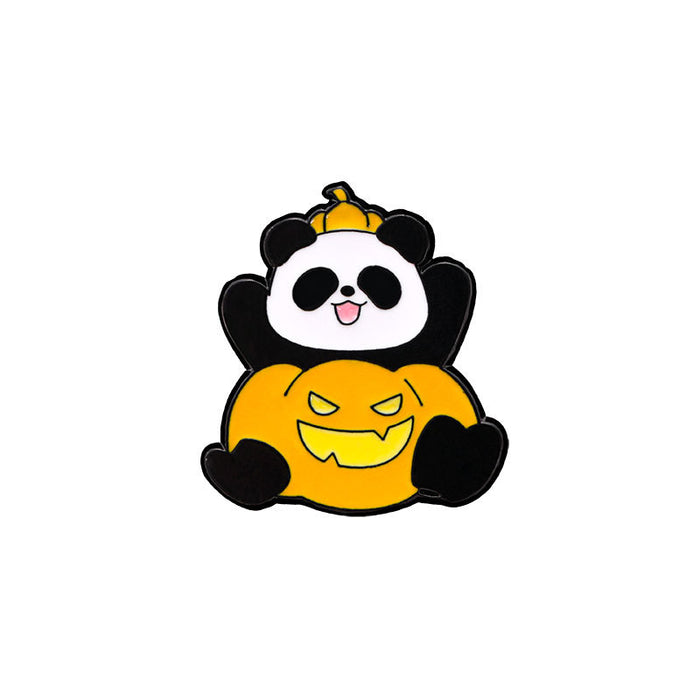 Wholesale  Series Brooch Pumpkin Skull Ghost Alloy Oil Dropping Metal Cartoon Punk Horror Badge