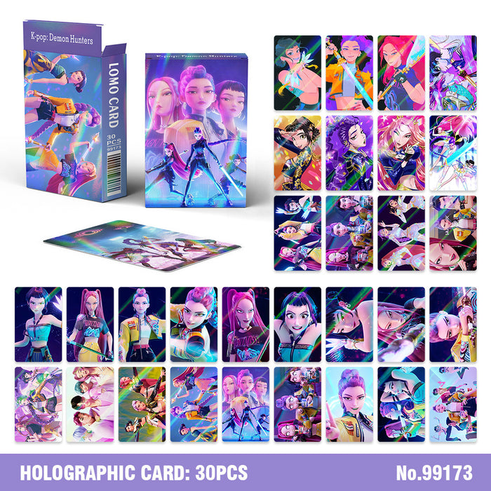 Wholesale 60pcs Laser card K-POP flash card cartoon anime peripheral LOMO card