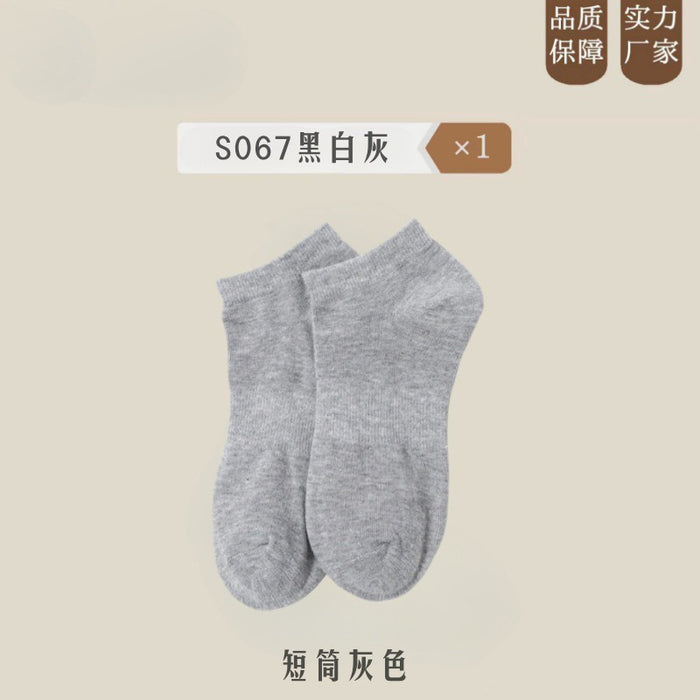 Wholesale Black, white, gray socks, cotton socks, long stockings, breathable, sweat absorbing, men's and women's solid colors