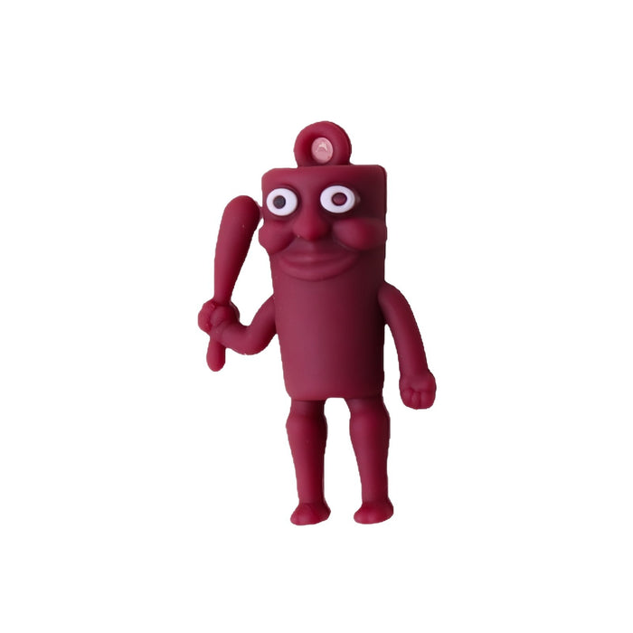 Wholesale Keychain Pendant Abstract Funny Wooden Stick People' s PVC Pendant