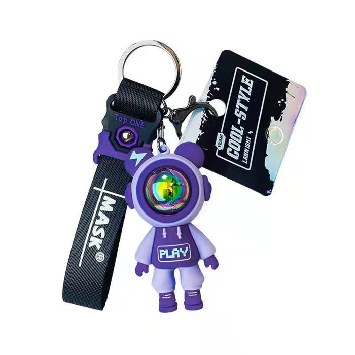 Wholesale Little Bear Keychain Personalized Fashion Cartoon Men's and Women's Car Pendant Backpack Hanging Decoration Small Gift