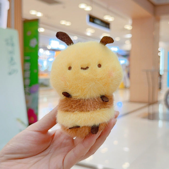 Wholesale cute little bee plush doll key chain